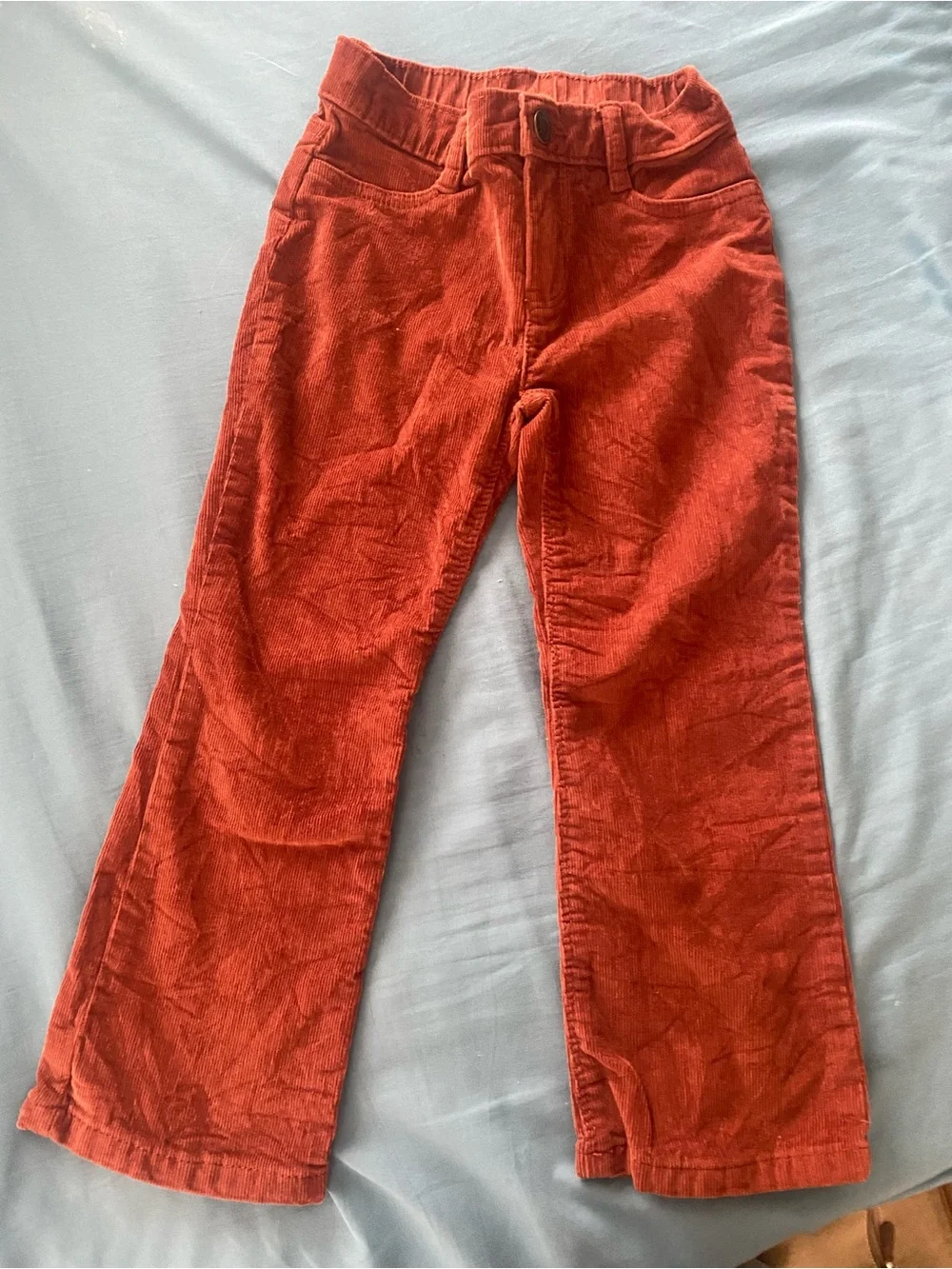 Carter's Rust Orange Corduroy Wide Leg Jeans Size 4/4A